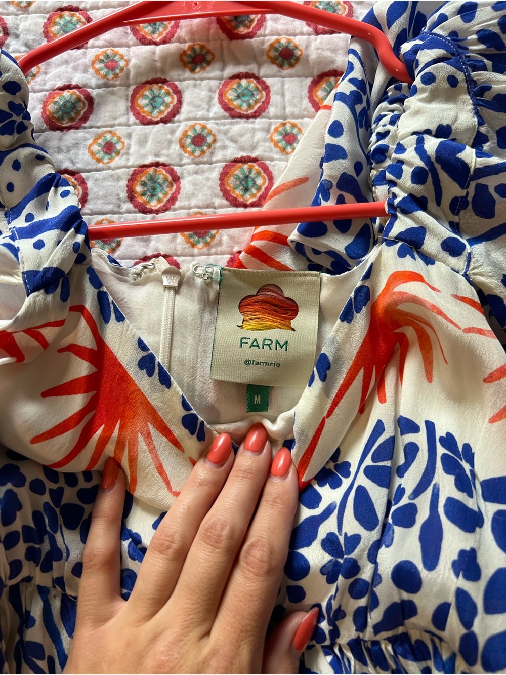 Farm Rio Afternoon Breeze Kaftan Midi Dress size medium RARE Retails $280 - Picture 7 of 8